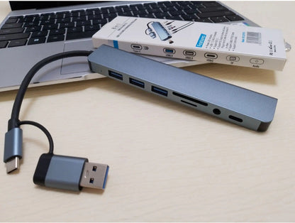 Hub USB-C Multifonction 8-en-1 – Connectivité Totale &amp; Performance
