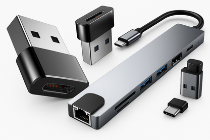 Hub USB-C Multifonction 9-en-1 - Adaptateur Ultra-Polyvalent pour Ordinateurs et Tablettes